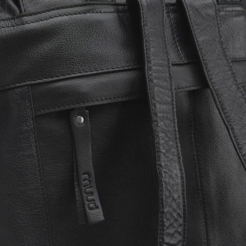 Muud Black Gimo Leather Backpack BNWT - Picture 5 of 13